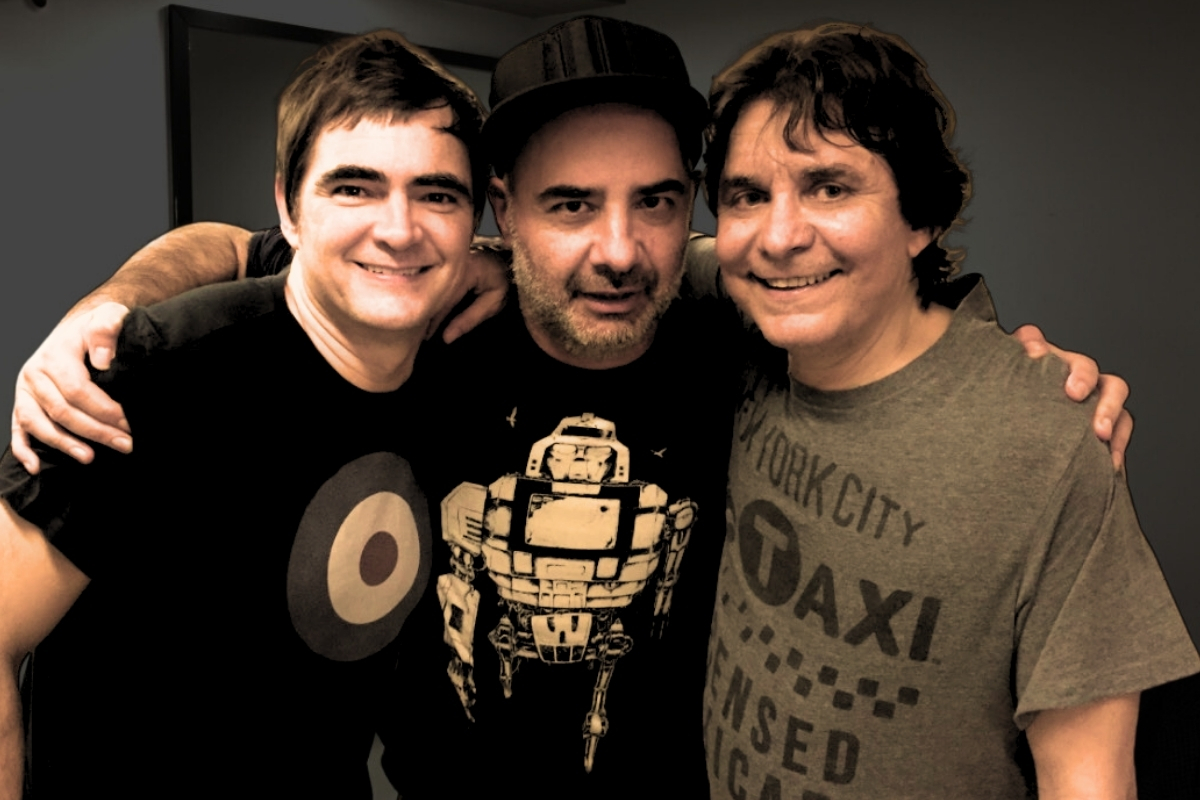 Momento criativo de artista em sessão de produção musical